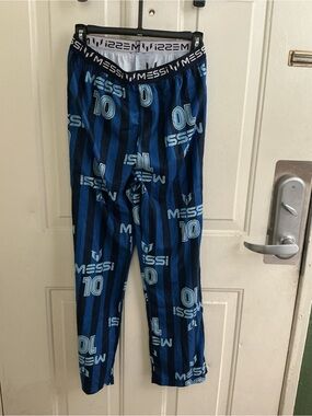 Messi Men's Blue Striped Jogger Pants